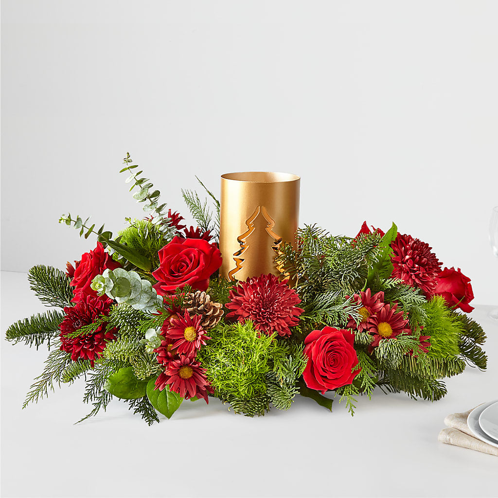 Toast the Season Centerpiece – Micaelas Flowers And Gifts, Tulsa OK