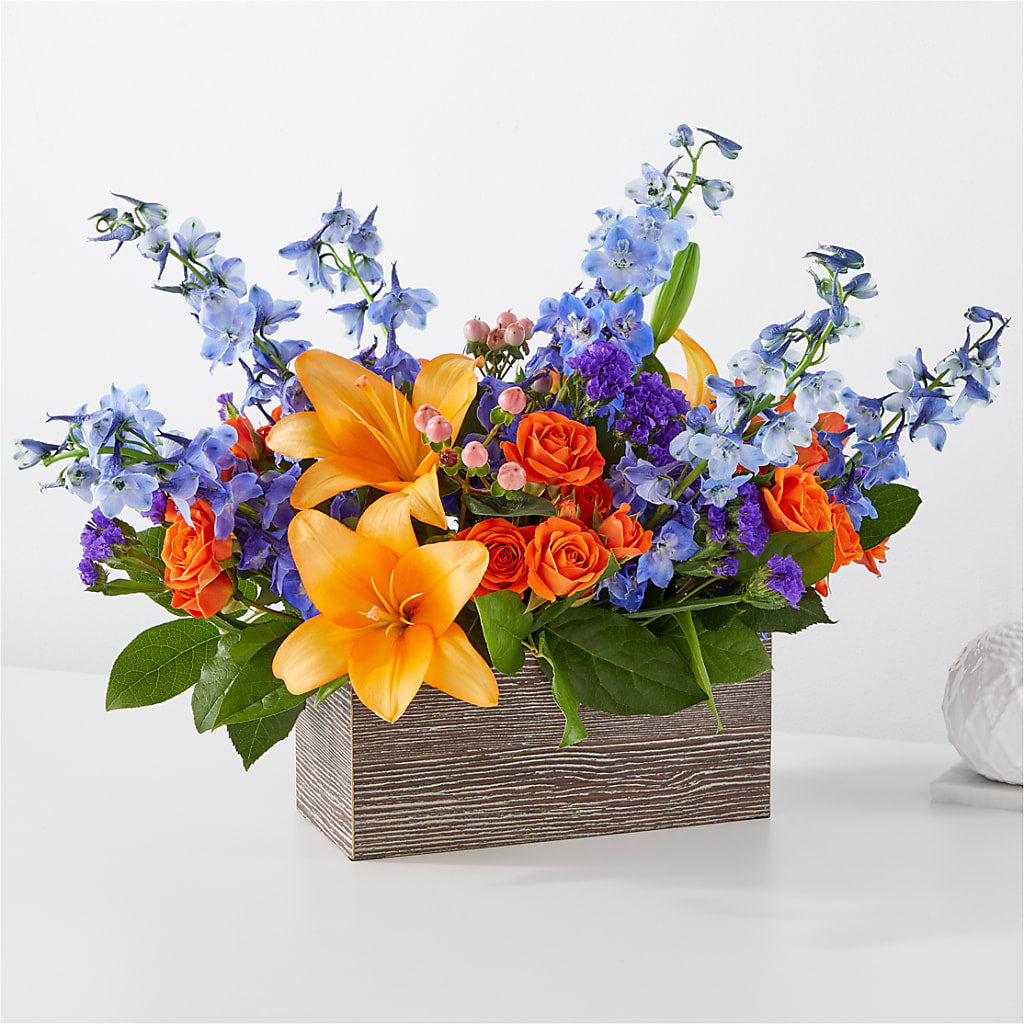 Radiant Citrus Box Bouquet – Micaelas Flowers And Gifts, Tulsa OK