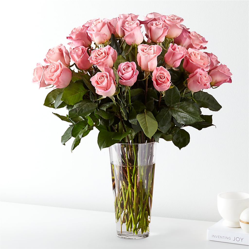 Long Stem Pink Rose Bouquet – Micaelas Flowers And Gifts, Tulsa OK