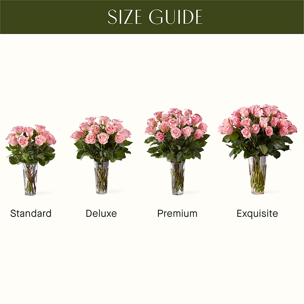Long Stem Pink Rose Bouquet – Micaelas Flowers And Gifts, Tulsa OK