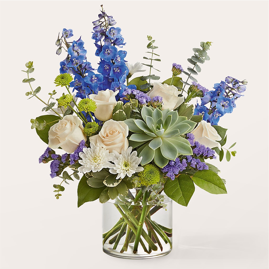 Cerulean Waves Bouquet – Micaelas Flowers And Gifts, Tulsa OK