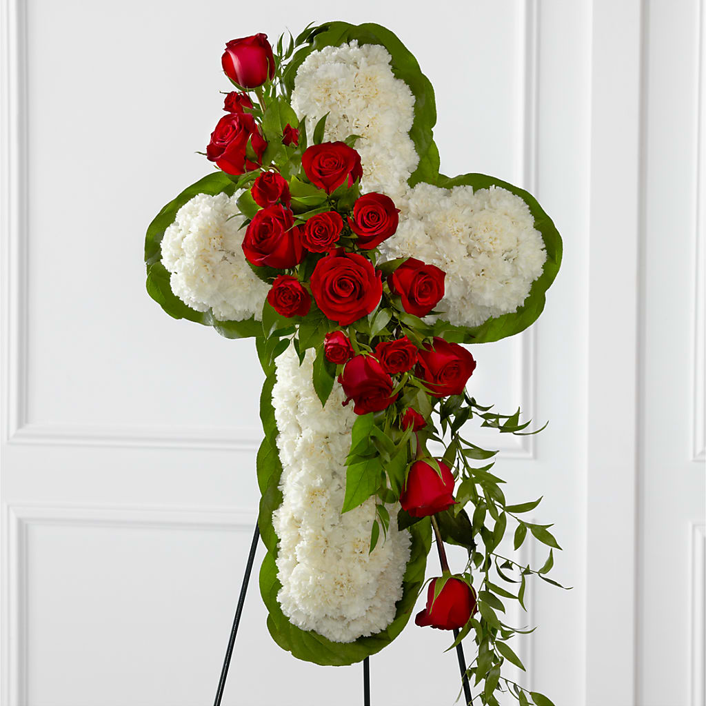 Floral Cross Easel – Micaelas Flowers And Gifts, Tulsa OK