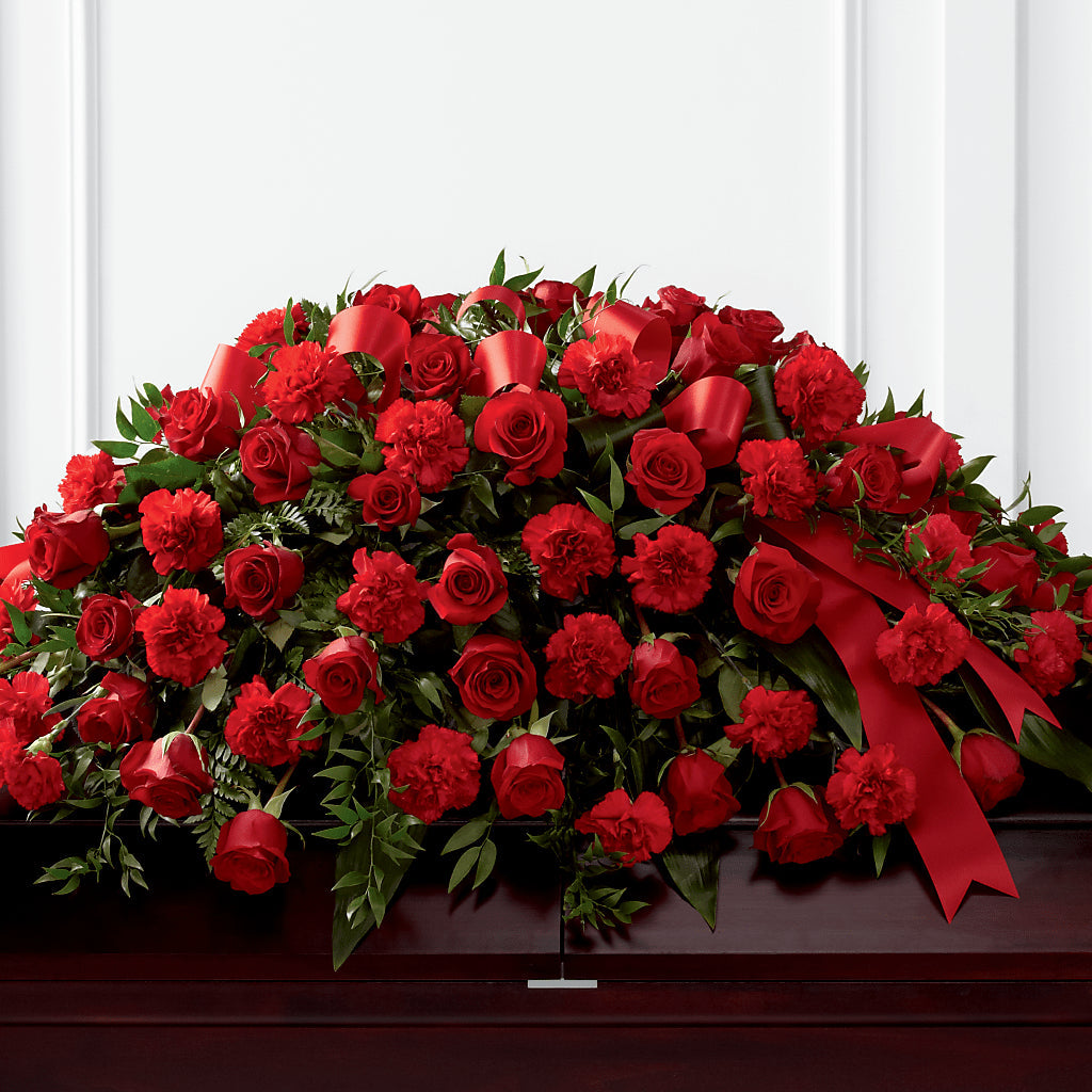 Tribute of Life Casket Spray – Micaelas Flowers And Gifts, Tulsa OK