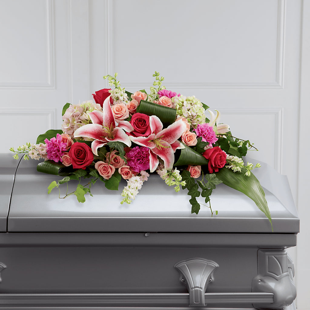 Splendid Grace Casket Spray – Micaelas Flowers And Gifts, Tulsa OK