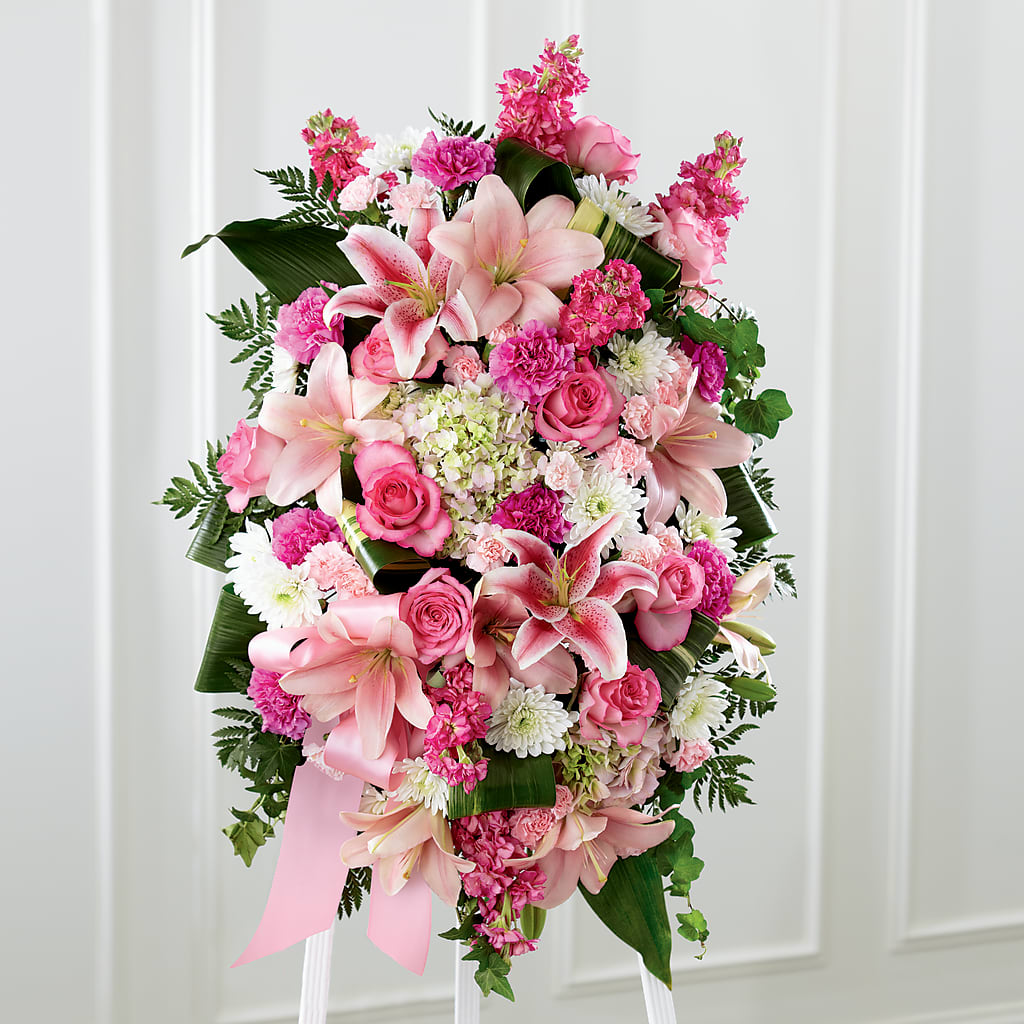 Comforting Standing Spray – Micaelas Flowers And Gifts, Tulsa OK
