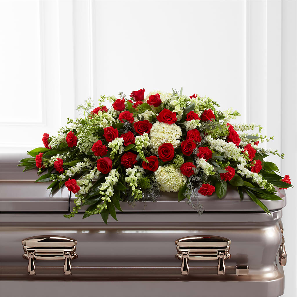 Sincerity Casket Spray – Micaelas Flowers And Gifts, Tulsa OK