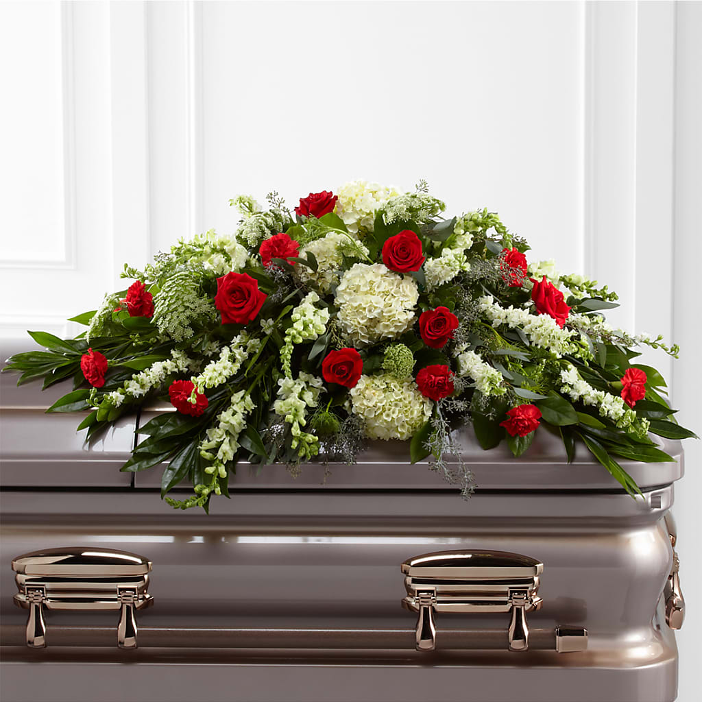 Sincerity Casket Spray – Micaelas Flowers And Gifts, Tulsa OK