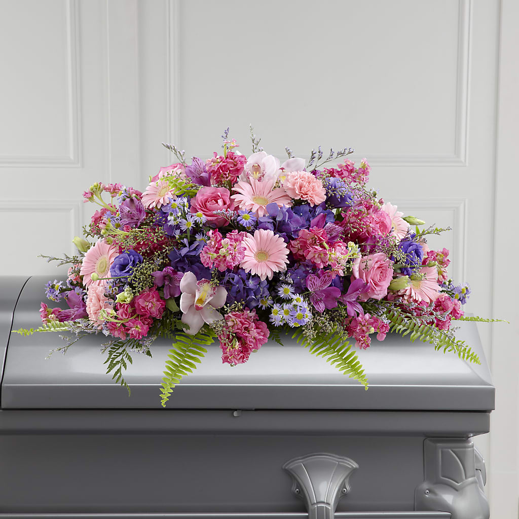 Glorious Garden Casket Spray – Micaelas Flowers And Gifts, Tulsa OK