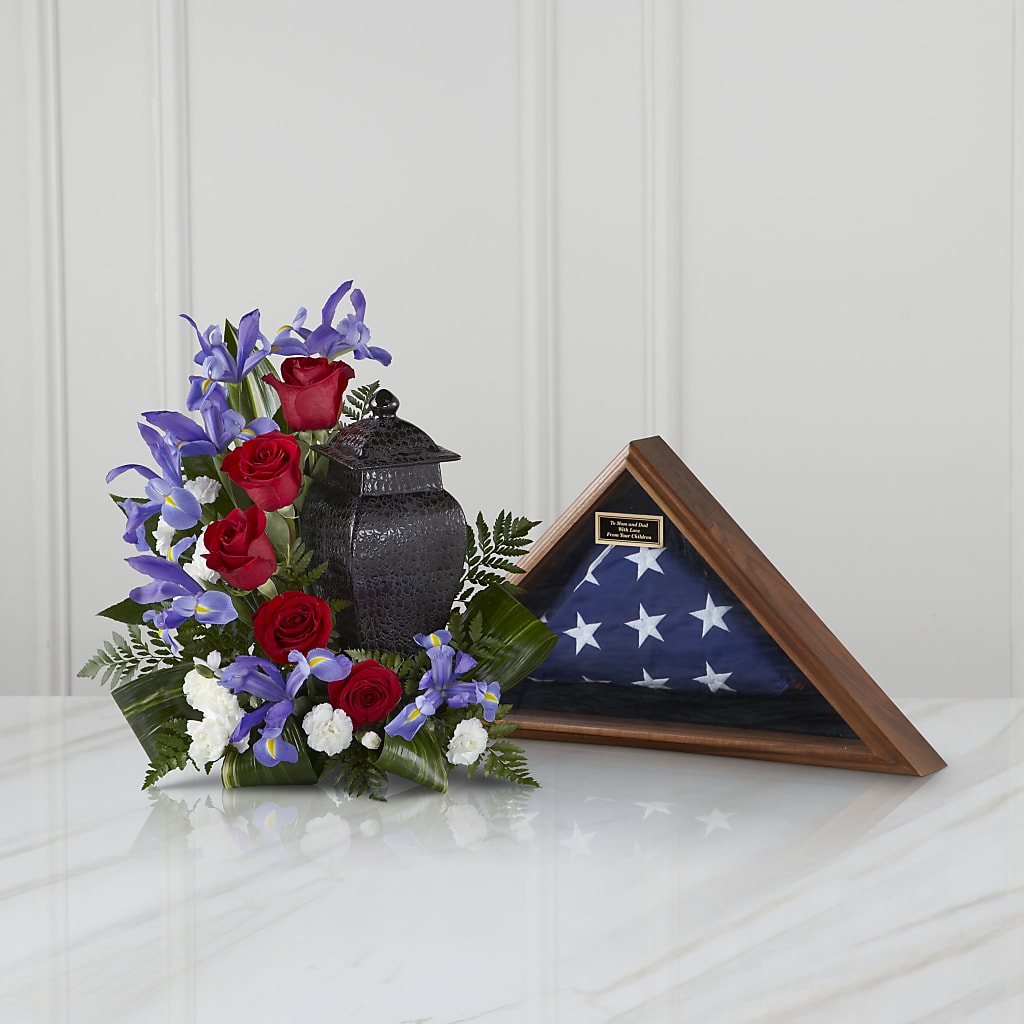 Patriotic Tribute Arrangement – Micaelas Flowers And Gifts, Tulsa OK