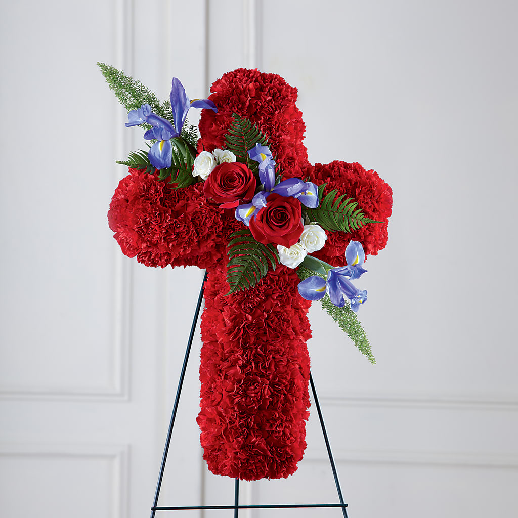 Faithful Hero Floral Cross – Micaelas Flowers And Gifts, Tulsa OK