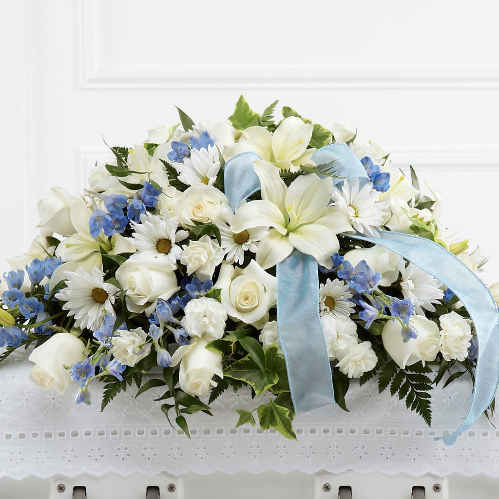 Tender Treasure Casket Spray – Micaelas Flowers And Gifts, Tulsa OK