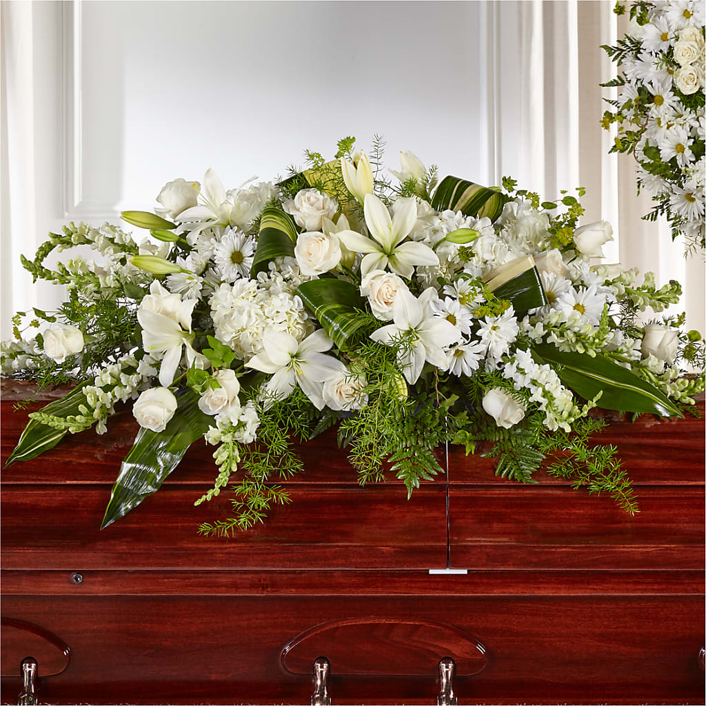 Abundance Casket Spray – Micaelas Flowers And Gifts, Tulsa OK