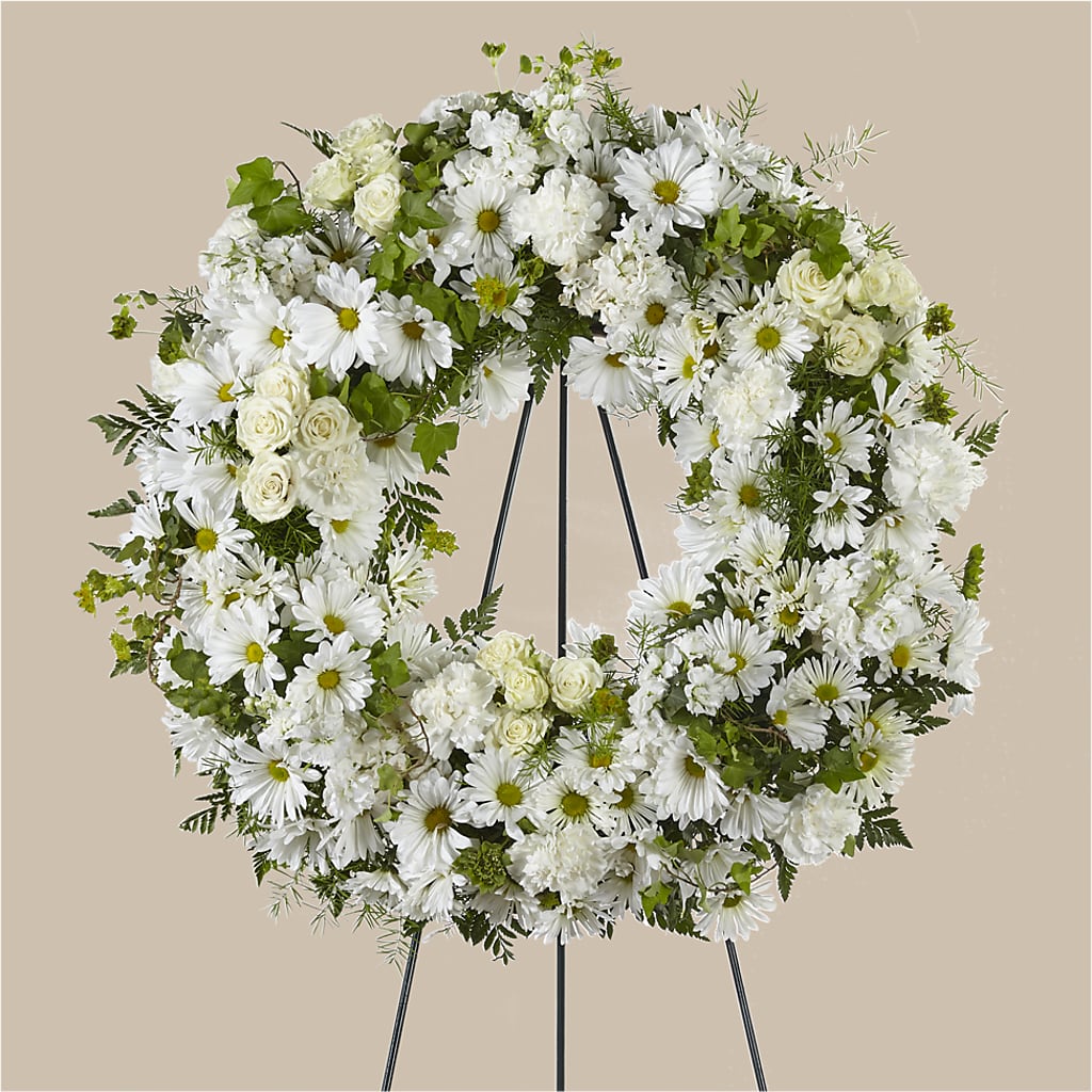Faithful Wishes Wreath – Micaelas Flowers And Gifts, Tulsa OK