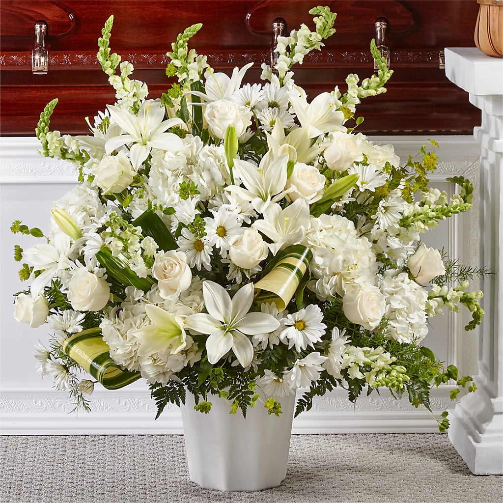 Thoughts of Tranquility Floor Basket – Micaelas Flowers And Gifts, Tulsa OK