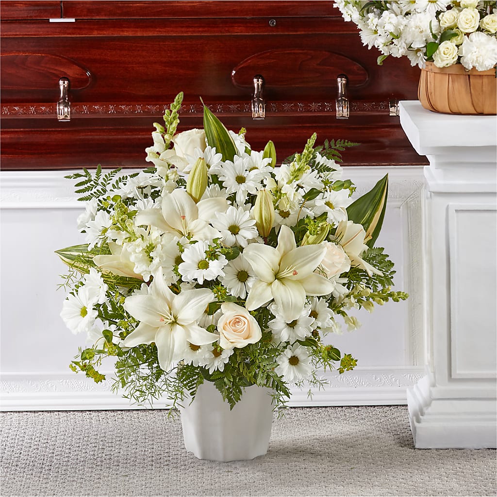 Thoughts of Tranquility Floor Basket – Micaelas Flowers And Gifts, Tulsa OK