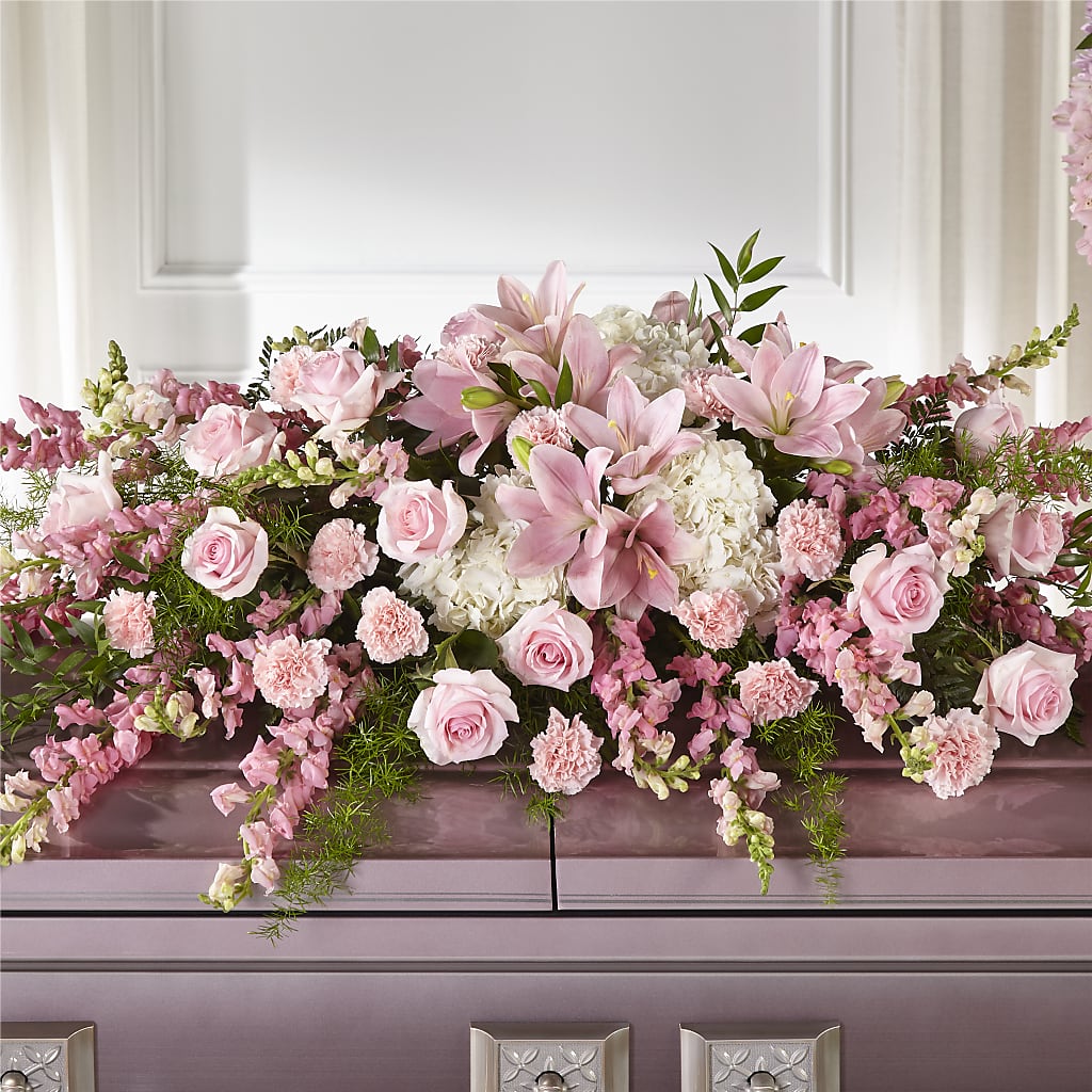 Life & Remembrance Casket Spray – Micaelas Flowers And Gifts, Tulsa OK