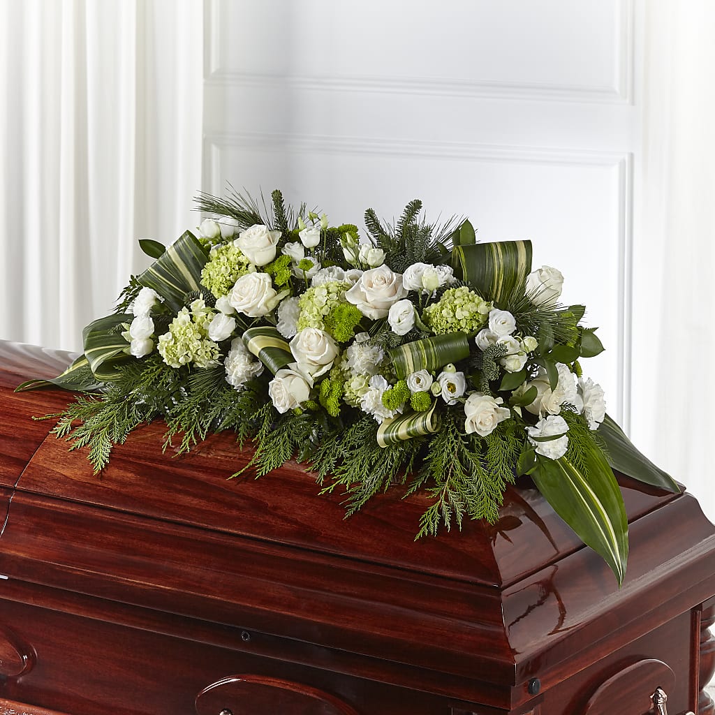 Hopeful Gesture Casket Spray – Micaelas Flowers And Gifts, Tulsa OK