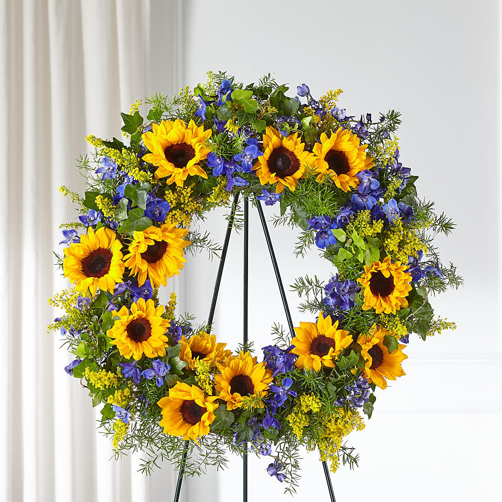 Bright Rays Wreath – Micaelas Flowers And Gifts, Tulsa OK
