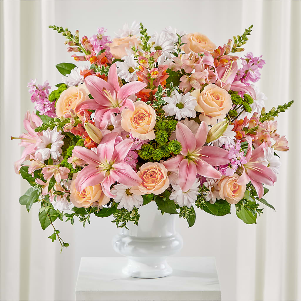 Heartfelt Gesture Urn Arrangement – Micaelas Flowers And Gifts, Tulsa OK