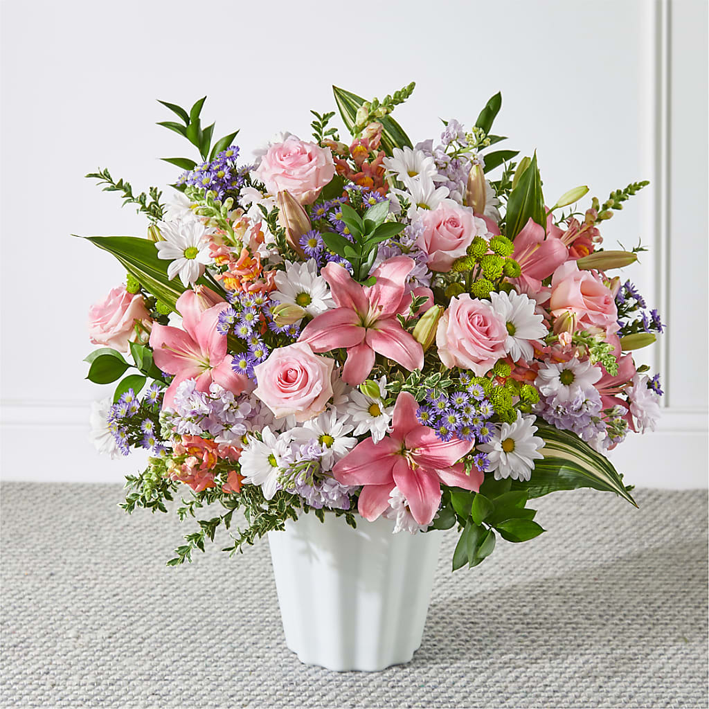 Abundant Compassion Floor Basket – Micaelas Flowers And Gifts, Tulsa OK