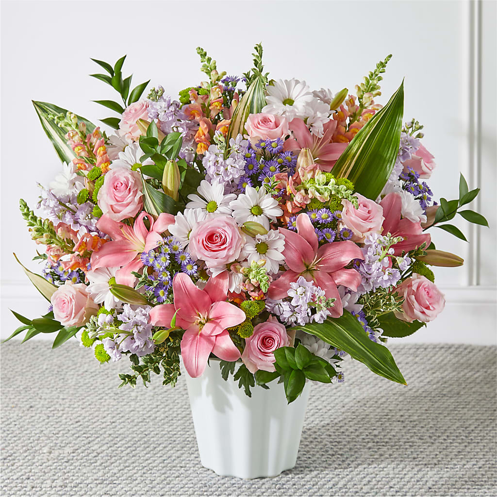 Abundant Compassion Floor Basket – Micaelas Flowers And Gifts, Tulsa OK