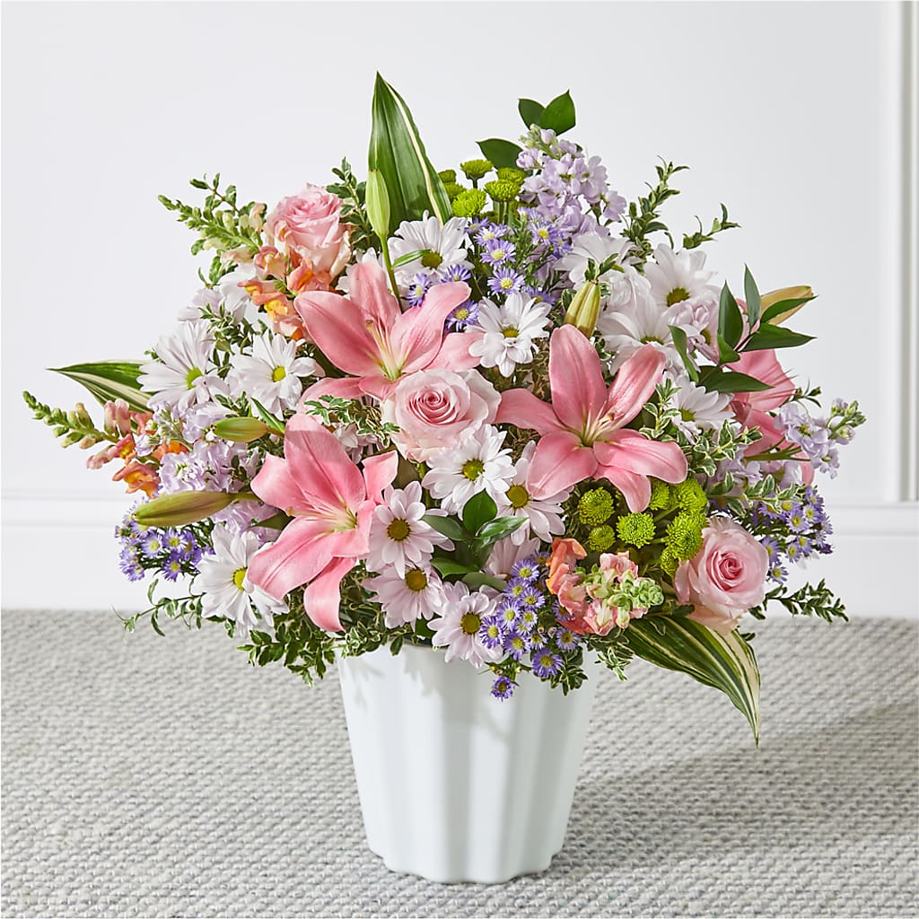 Abundant Compassion Floor Basket – Micaelas Flowers And Gifts, Tulsa OK