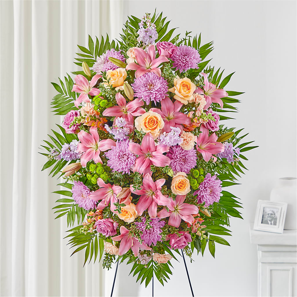 Love & Light Standing Spray – Micaelas Flowers And Gifts, Tulsa OK