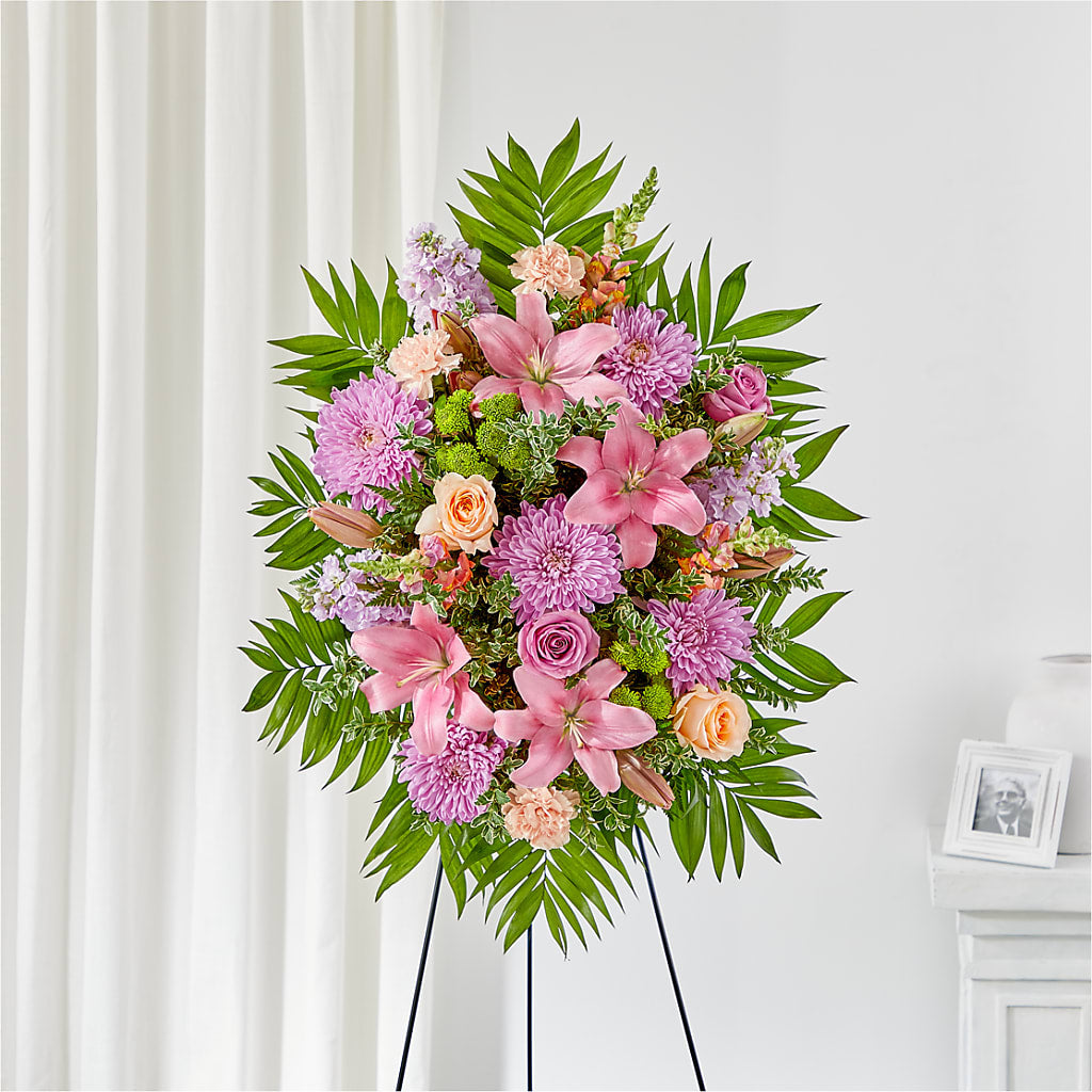 Love & Light Standing Spray – Micaelas Flowers And Gifts, Tulsa OK