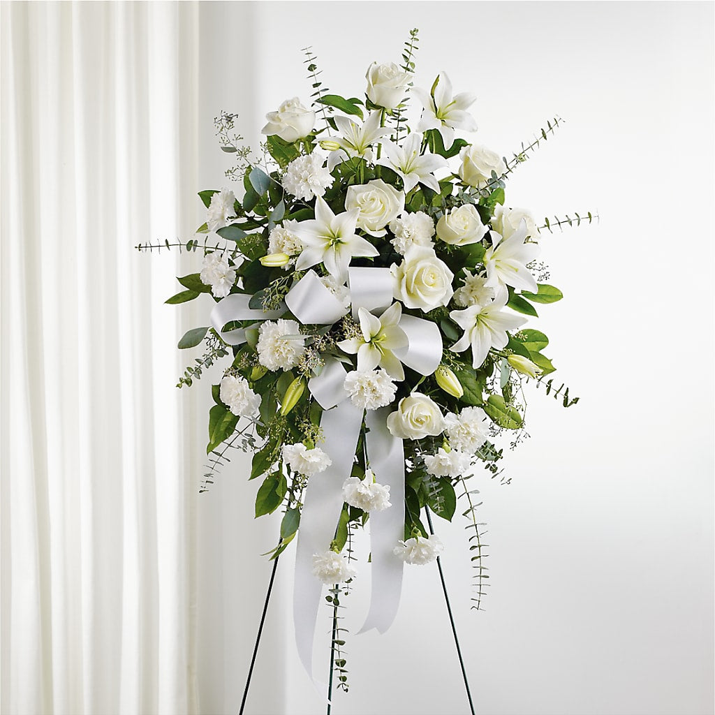 With Care Standing Spray – Micaelas Flowers And Gifts, Tulsa OK