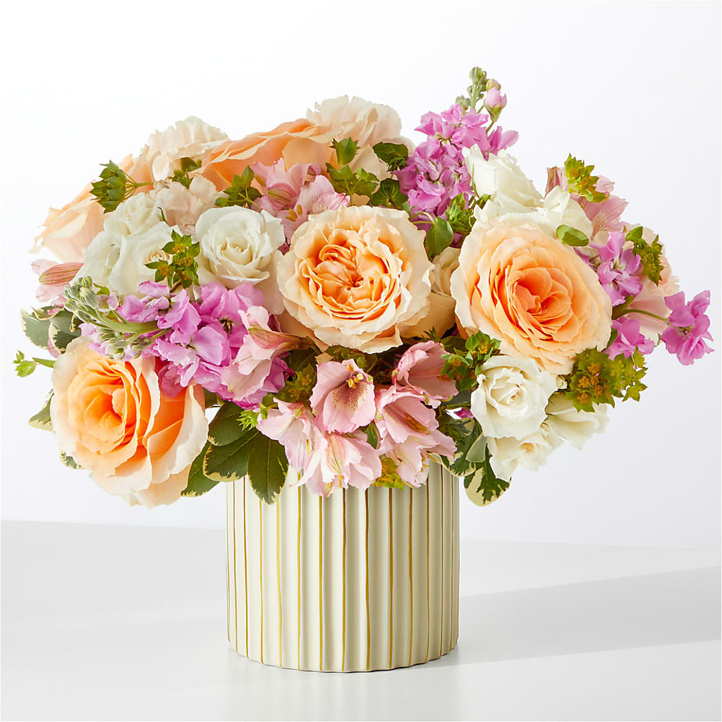 Paradise Bouquet with Ivory Vase – Micaelas Flowers And Gifts, Tulsa OK