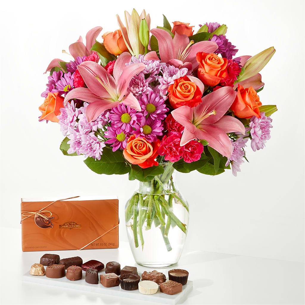 One and Only Bouquet and Chocolate Bundle – Micaelas Flowers And Gifts, Tulsa OK