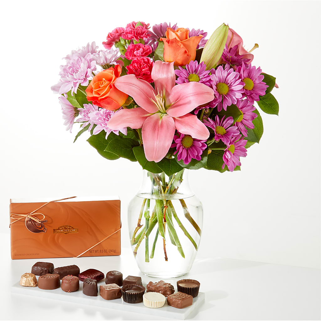 One and Only Bouquet and Chocolate Bundle – Micaelas Flowers And Gifts, Tulsa OK