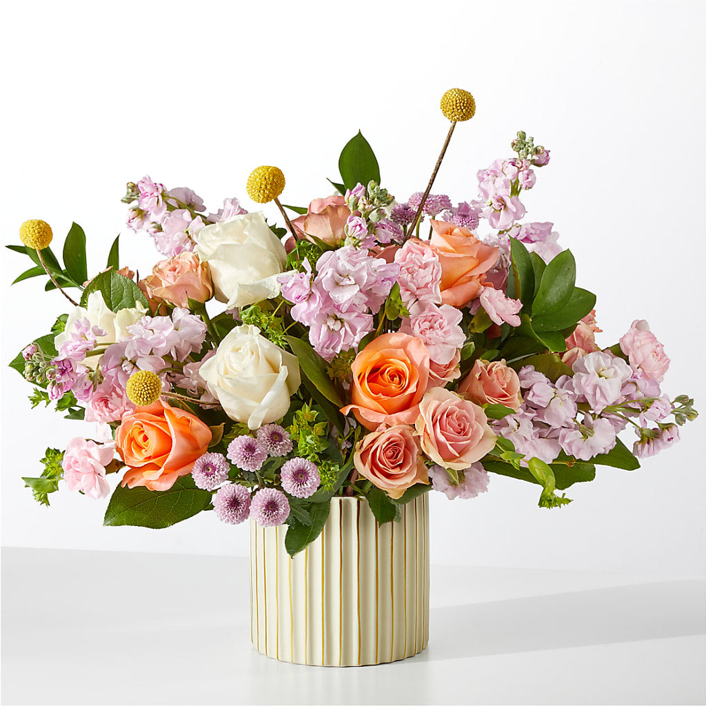 French Market Bouquet with Ivory Vase – Micaelas Flowers And Gifts, Tulsa OK