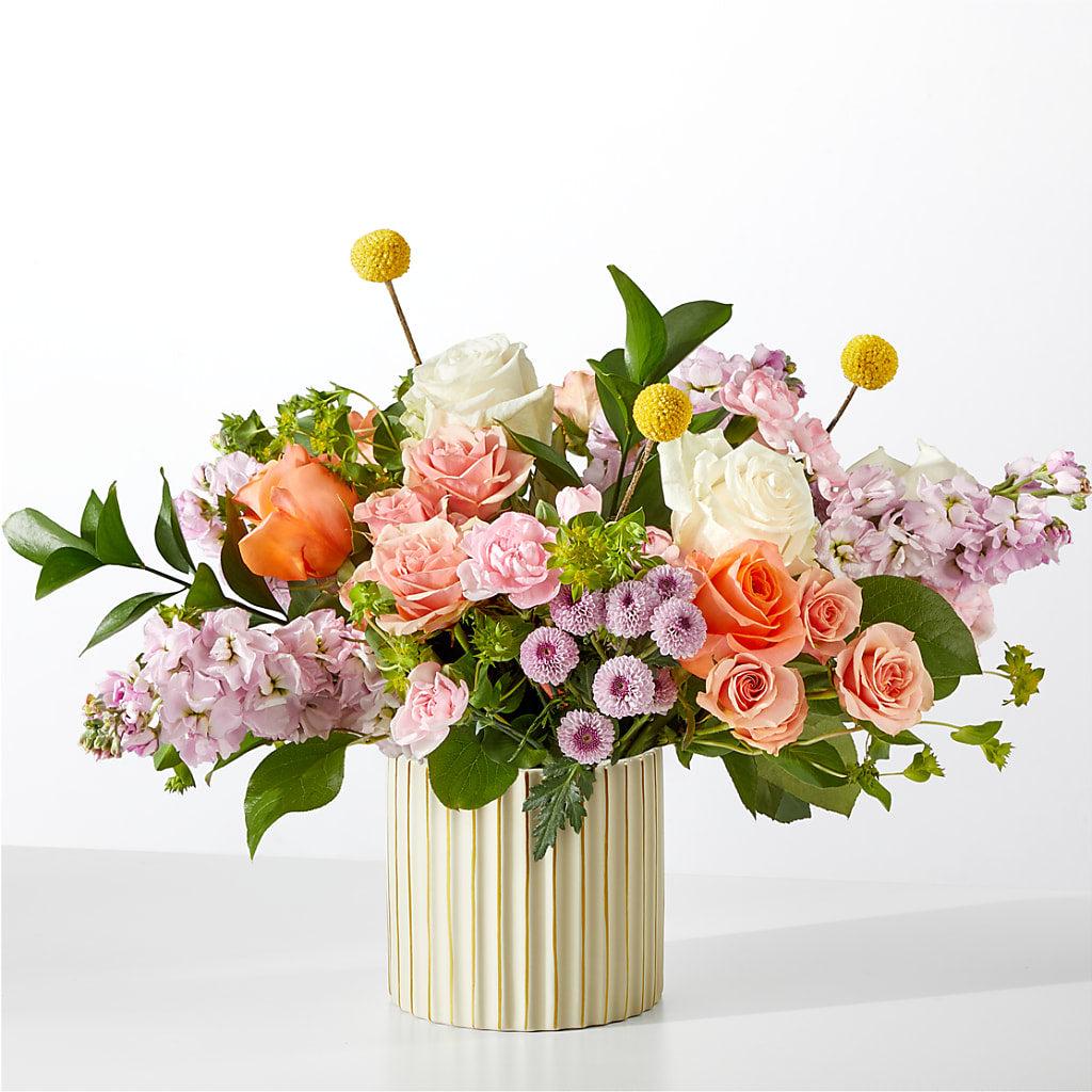 French Market Bouquet with Ivory Vase – Micaelas Flowers And Gifts, Tulsa OK