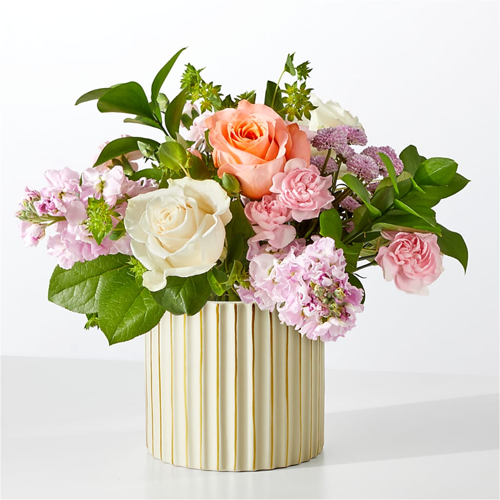 French Market Bouquet with Ivory Vase – Micaelas Flowers And Gifts, Tulsa OK