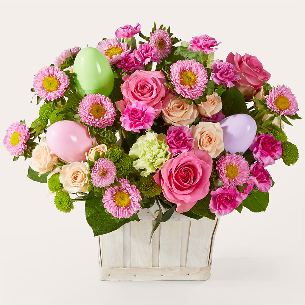 Get Eggcited Basket – Micaelas Flowers And Gifts, Tulsa OK