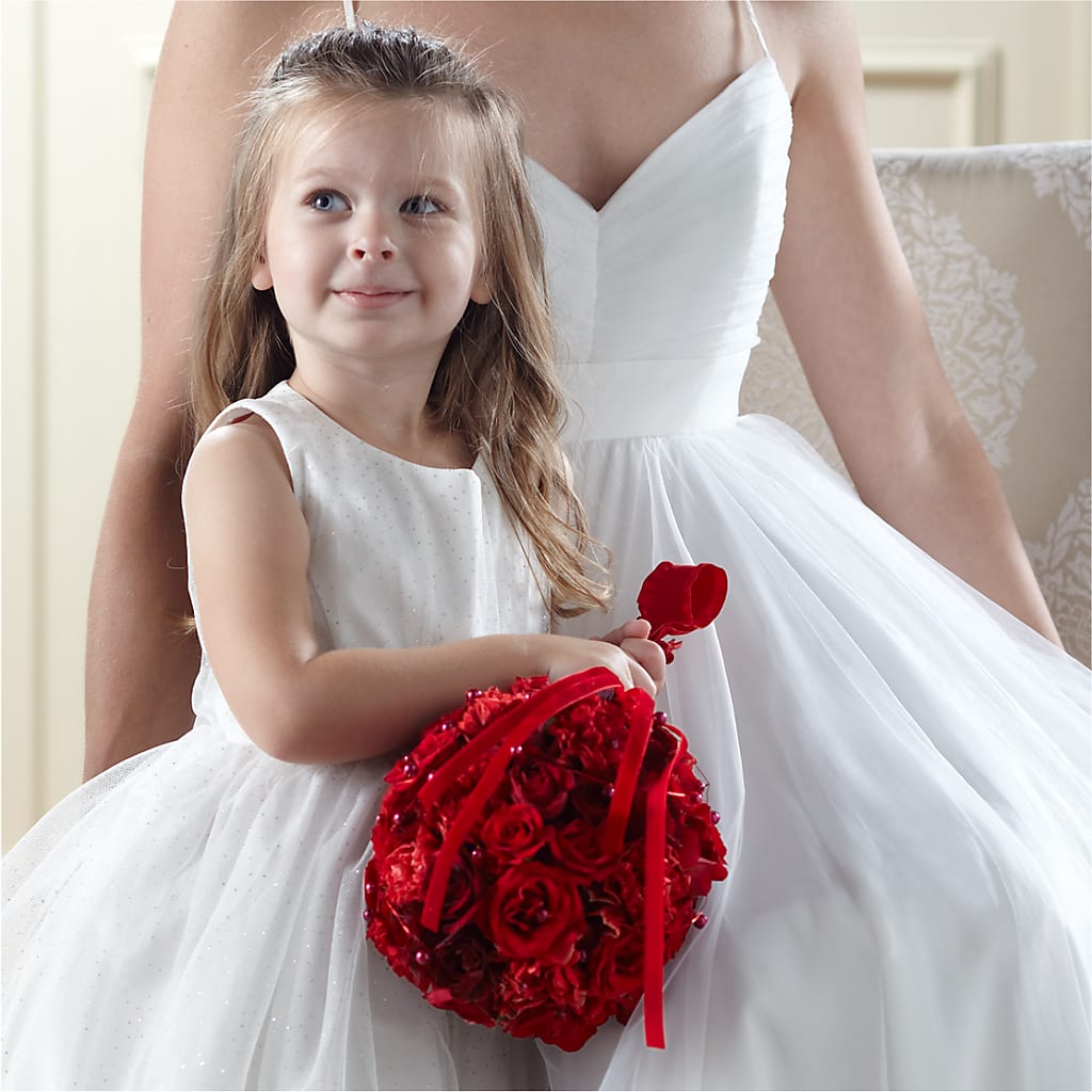 Pure at Heart Flower Girl Arrangement – Micaelas Flowers And Gifts, Tulsa OK