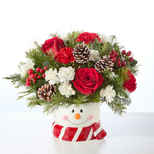 Jolly Snowman Bouquet –  Micaelas Flowers And Gifts, Tulsa OK