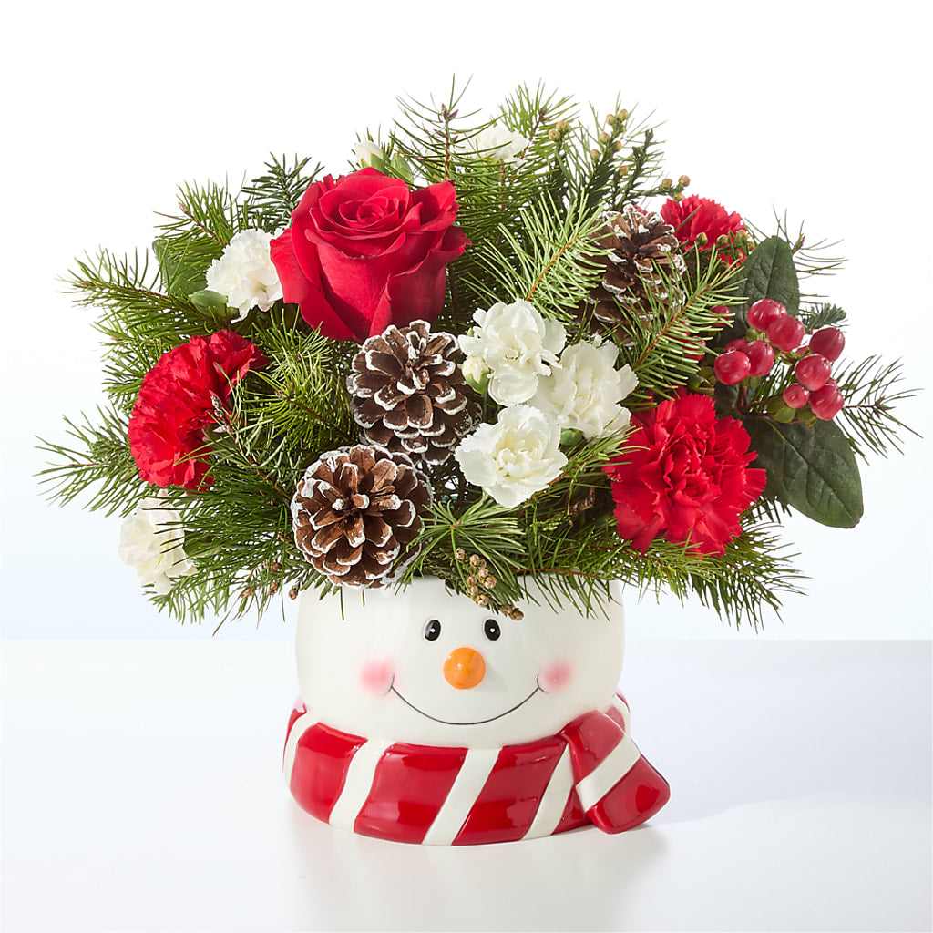 Jolly Snowman Bouquet –  Micaelas Flowers And Gifts, Tulsa OK