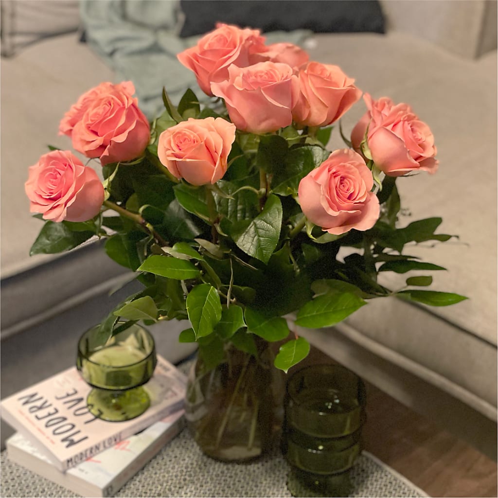 Long Stem Pink Rose Bouquet –  Micaelas Flowers And Gifts, Tulsa OK