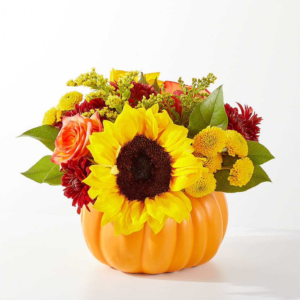 Golden Gourd Pumpkin Bouquet –  Micaelas Flowers And Gifts, Tulsa OK