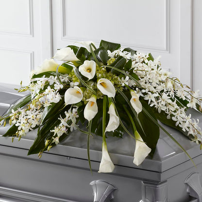 Angel Wings Casket Spray –  Micaelas Flowers And Gifts, Tulsa OK