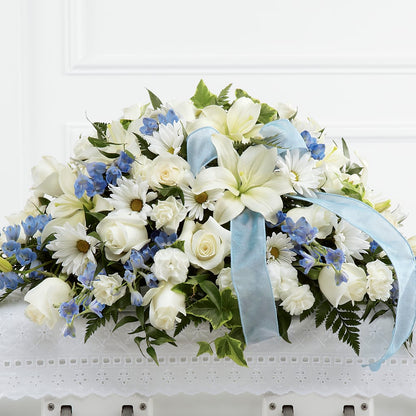 Tender Treasure Casket Spray –  Micaelas Flowers And Gifts, Tulsa OK