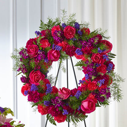 Calming Colors Wreath –  Micaelas Flowers And Gifts, Tulsa OK