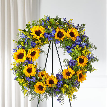 Bright Rays Wreath –  Micaelas Flowers And Gifts, Tulsa OK