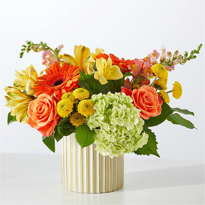 Autumn Sunshine Bouquet with Ivory Vase –  Micaelas Flowers And Gifts, Tulsa OK