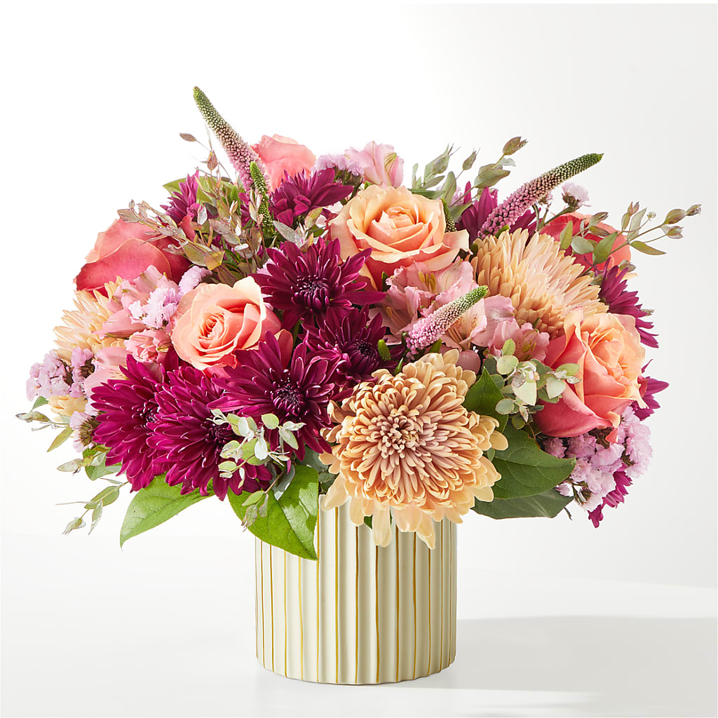 Berry Cobbler Bouquet with Ivory Vase –  Micaelas Flowers And Gifts, Tulsa OK