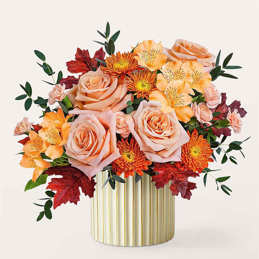 Spiced Latte Bouquet with Ivory Vase –  Micaelas Flowers And Gifts, Tulsa OK