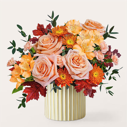 Spiced Latte Bouquet with Ivory Vase –  Micaelas Flowers And Gifts, Tulsa OK