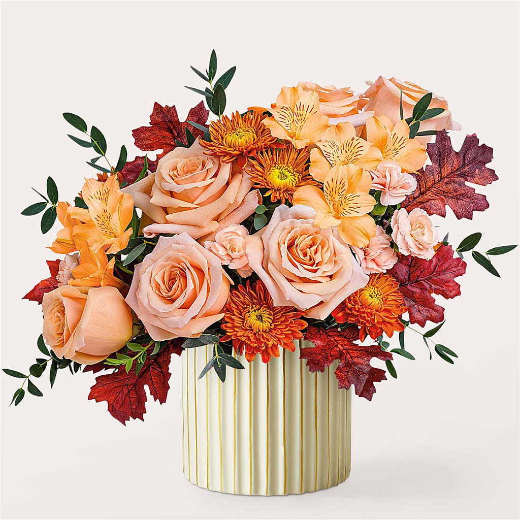 Spiced Latte Bouquet with Ivory Vase –  Micaelas Flowers And Gifts, Tulsa OK